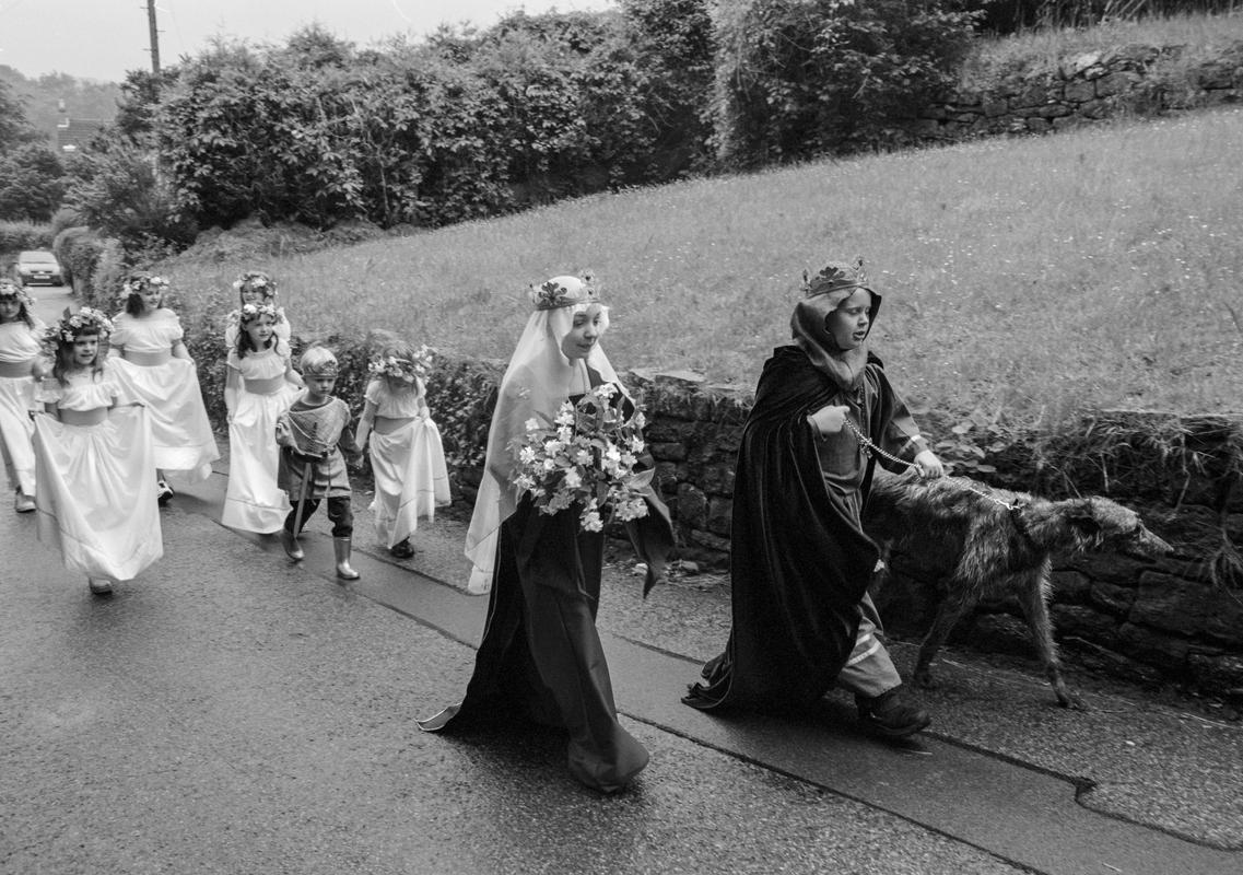 GB. WALES. Tintern. Queen's Jubilee parade. 2002.