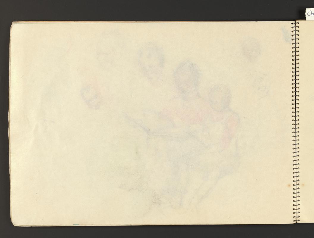 Sketchbook: Sully, some early sketches may be by Raymond Moore; family, plants and flowers; the cottage at Martin's Haven