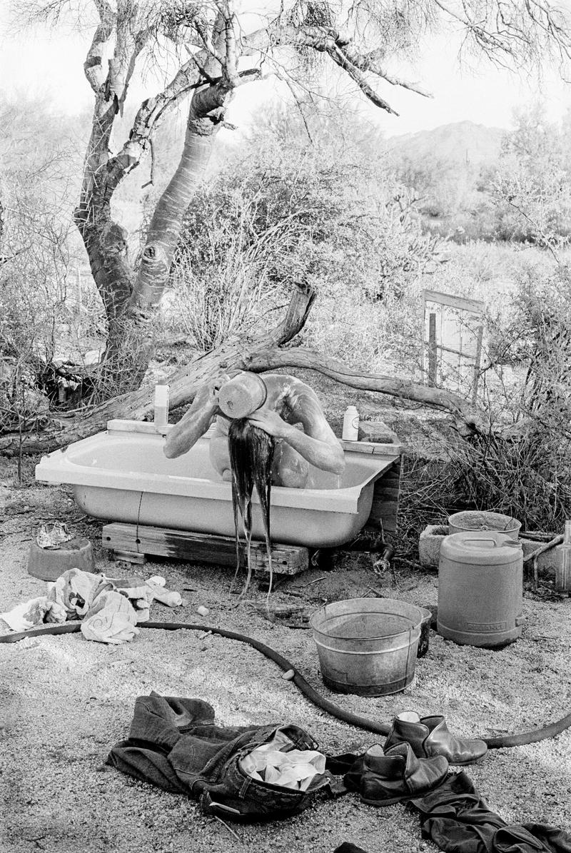 USA. ARIZONA. Charles Buzzby house in the desert. 1980.