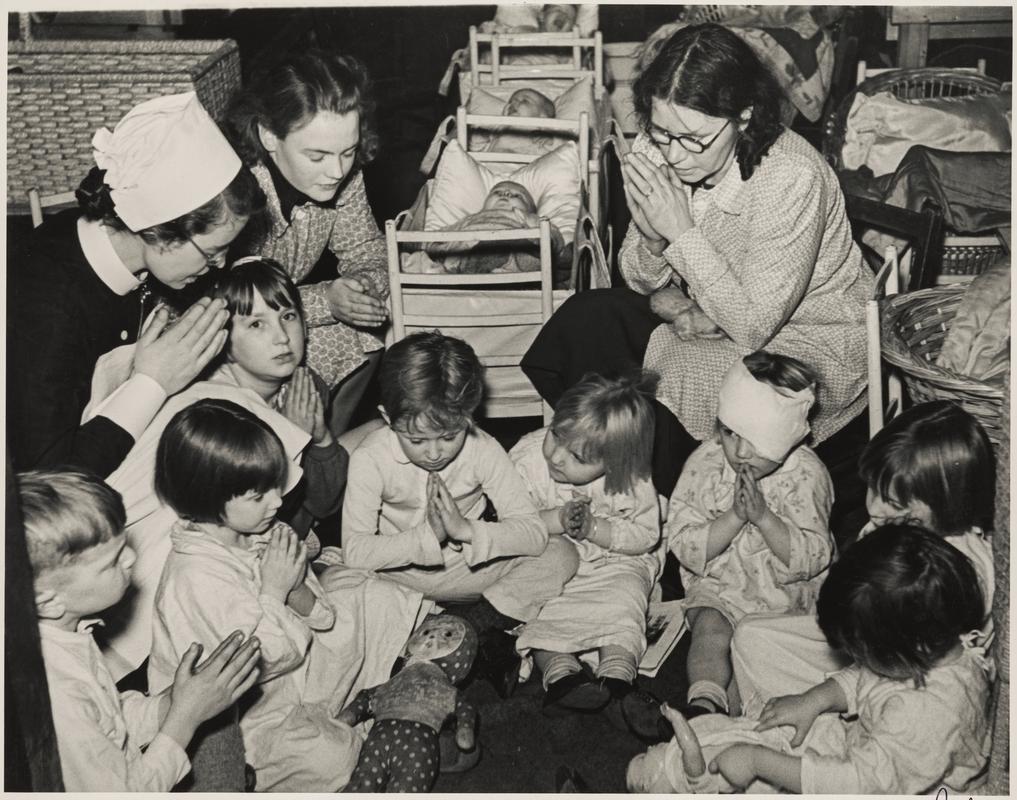 Underground shelter at children's hospital during a raid