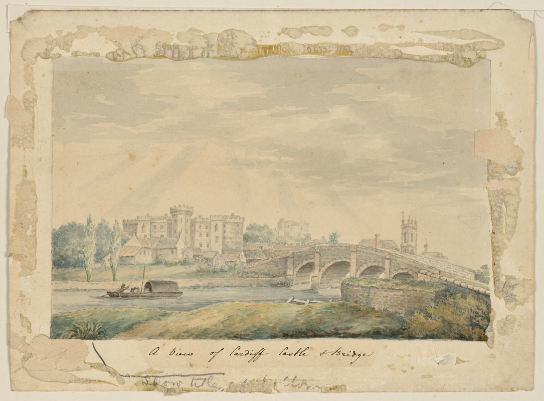 A View of Cardiff Castle and Bridge