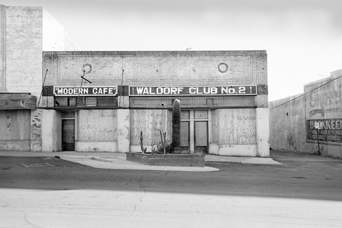 USA. ARIZONA. Inspiration. The town high street.1997