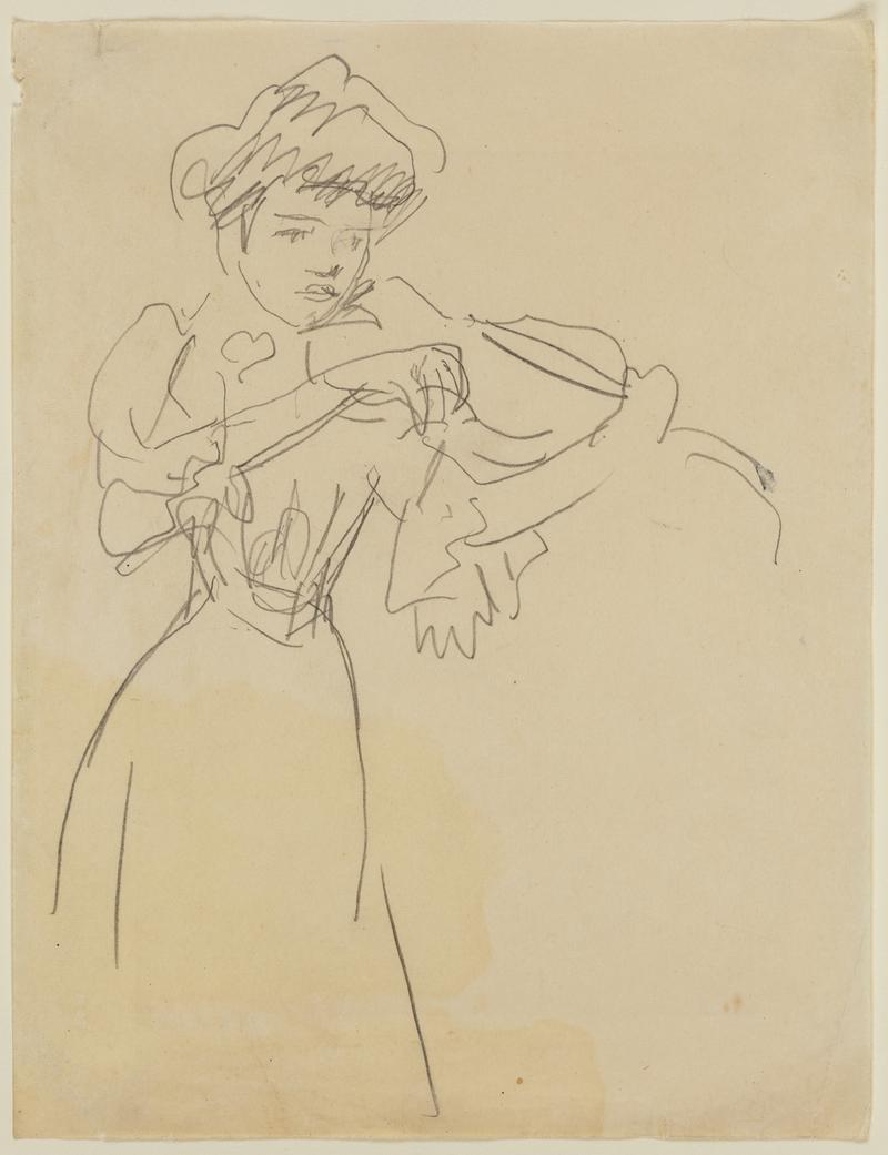 Woman Standing Playing Violin