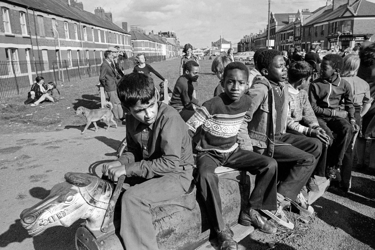 GB. WALES. Newport. Street scene in the Pill area. 1974