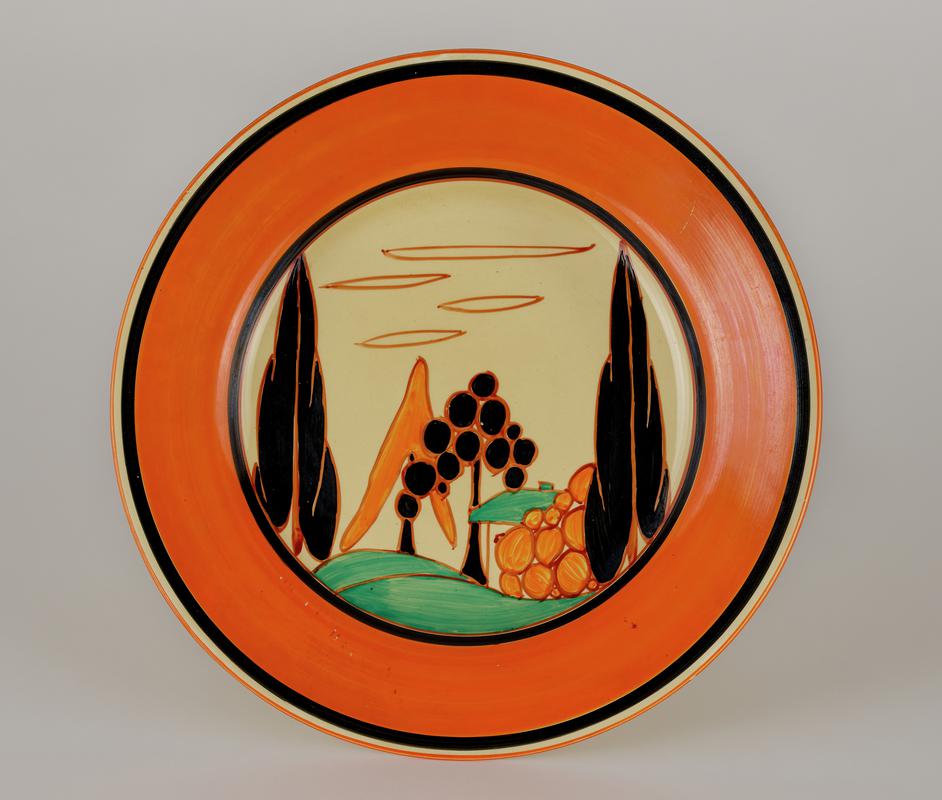 plate, 'Trees and House', 1929-1930