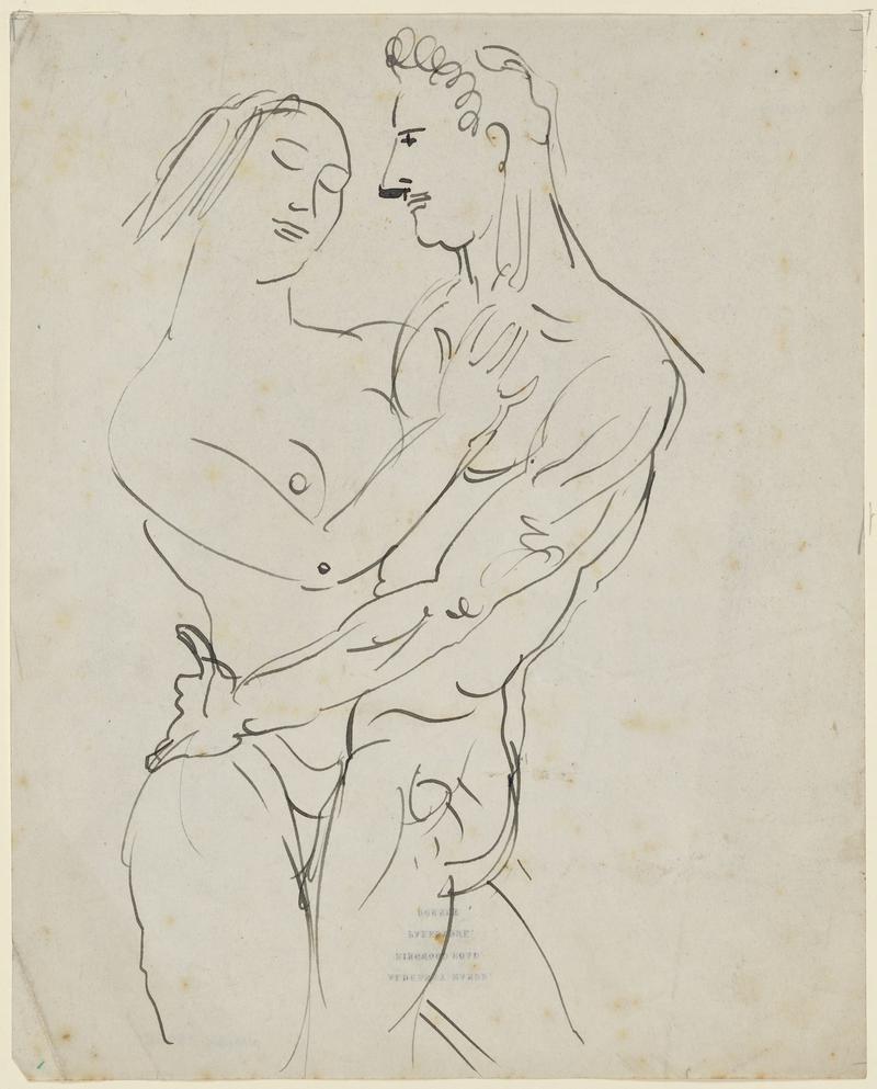 Man Embracing a Woman