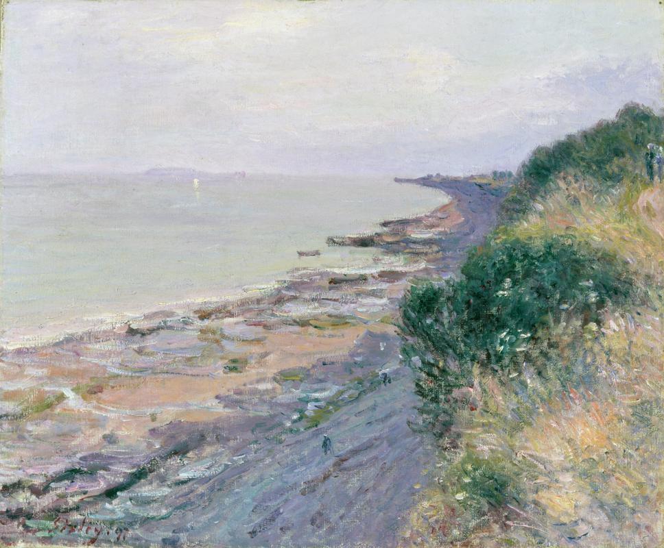 The Cliff at Penarth, evening, low tide