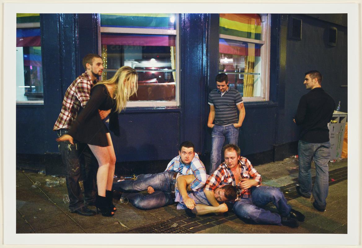 Caroline Street, fight night. From the Series "Cardiff After Dark"