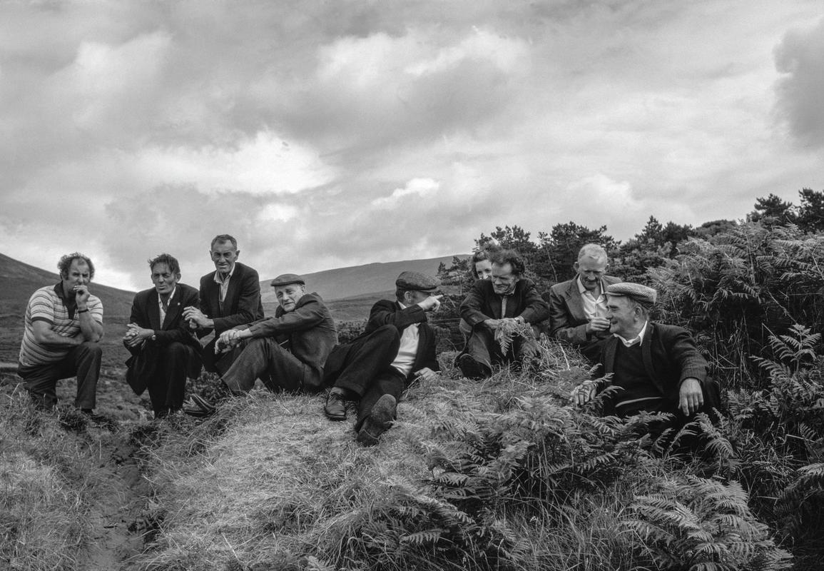 IRELAND. Killarney. The Irish seem to have an ability to relax in the most elegant of postures. Often simple by the side of roads for no apparent reason. 1984.