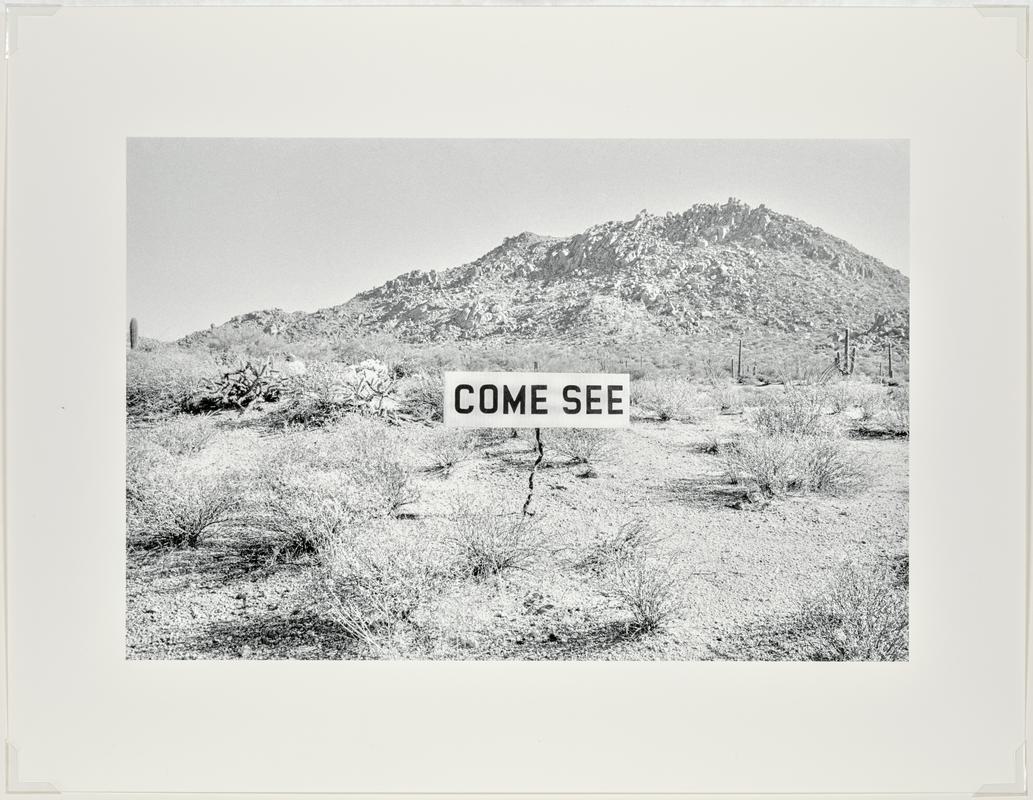 A sign in the Arizona desert. It means that very shortly the whole of the area will be developed with housing and shopping Malls. Arizona USA