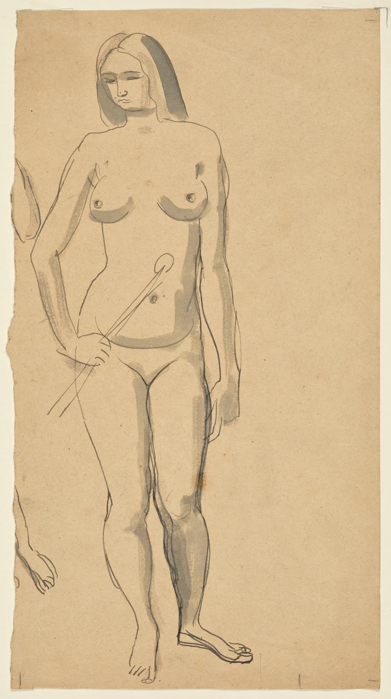 Standing Woman Holding a Wand