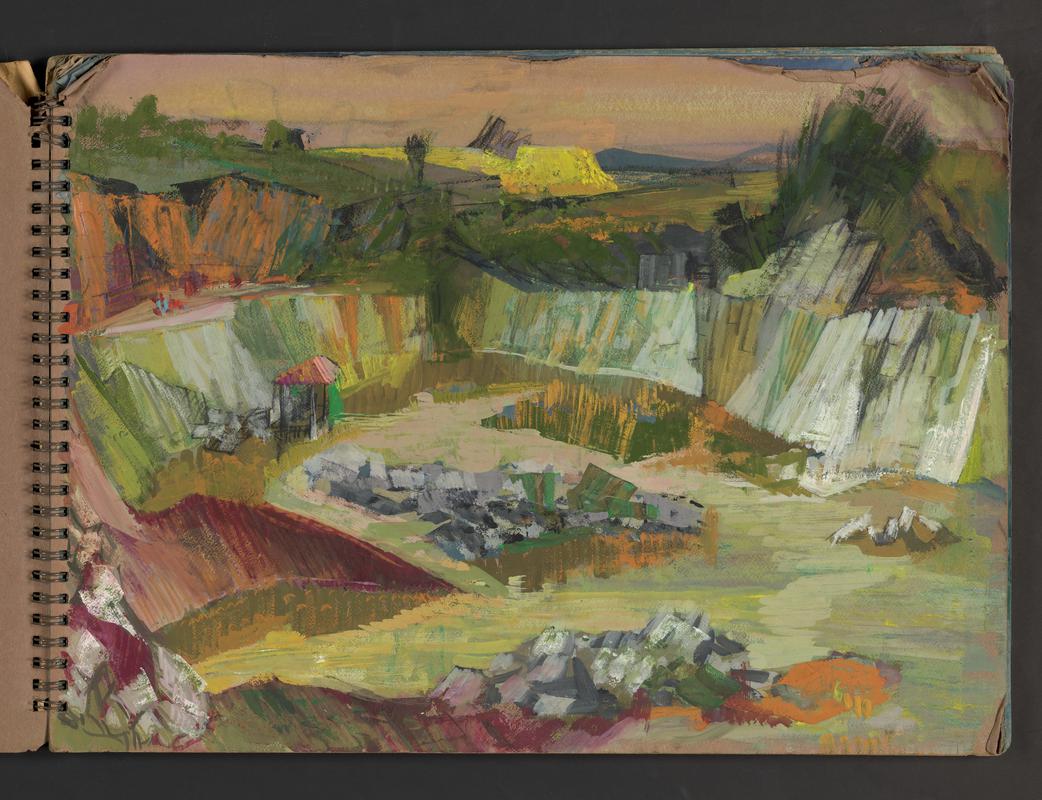 Sketchbook: Treffgarne Quarry; Herbrandston Church; Te Deum, Renney Slip, Martin's Haven,?Professor Mary Williams