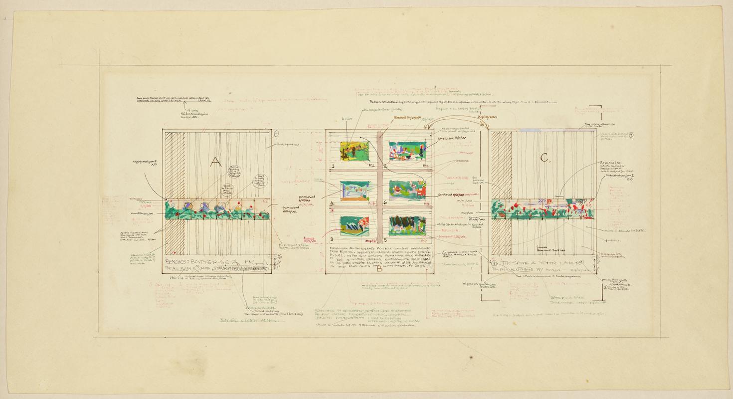 Study for Tate painting, 'The Benches'