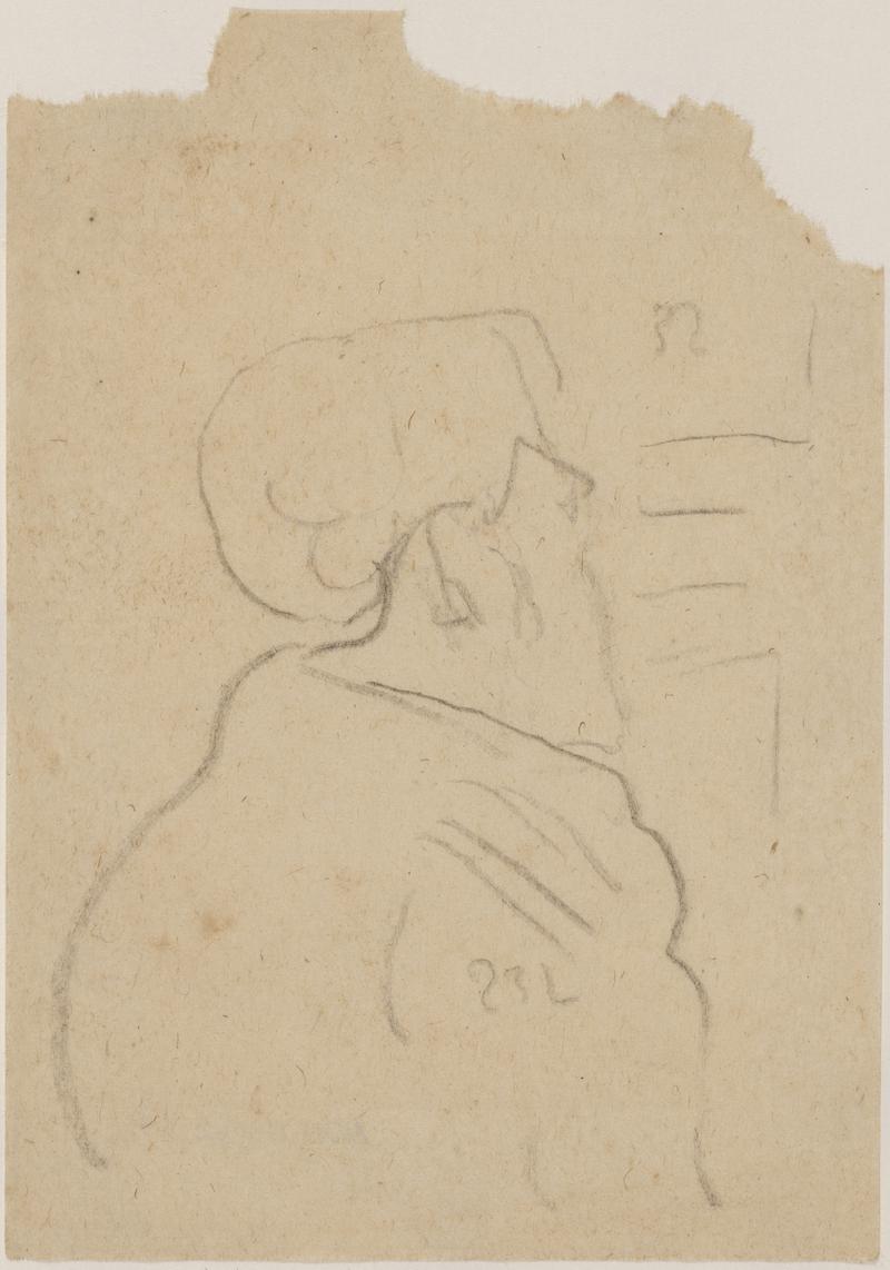 Study of right side of man's head