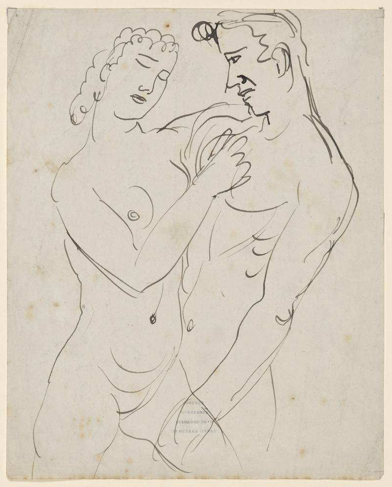 Man Embracing a Woman