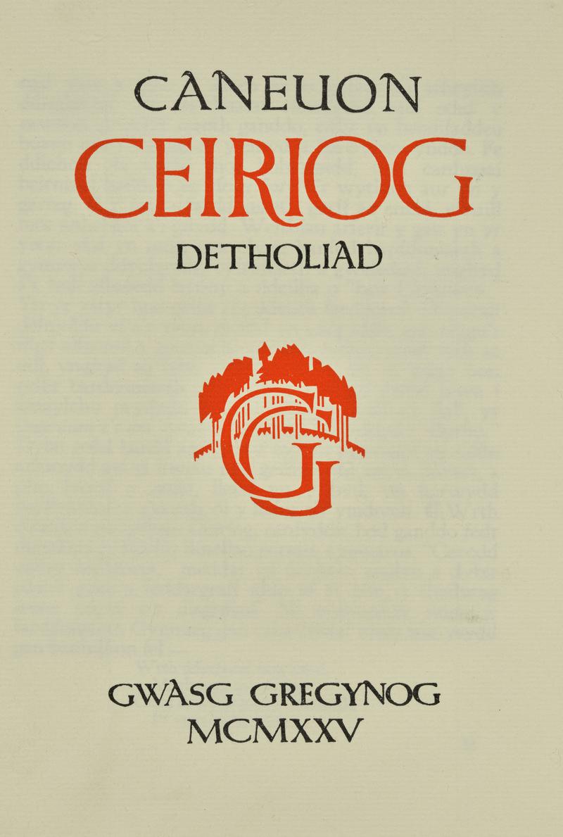 Caneuon Ceiriog detholiad