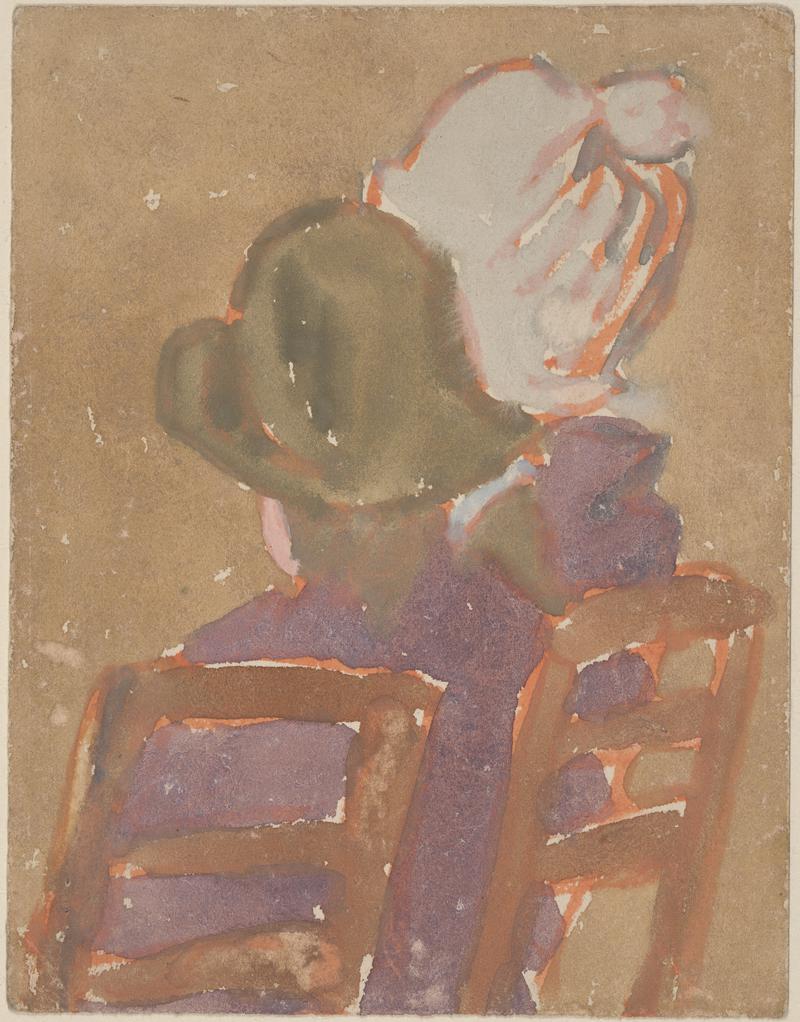 Two figures in church