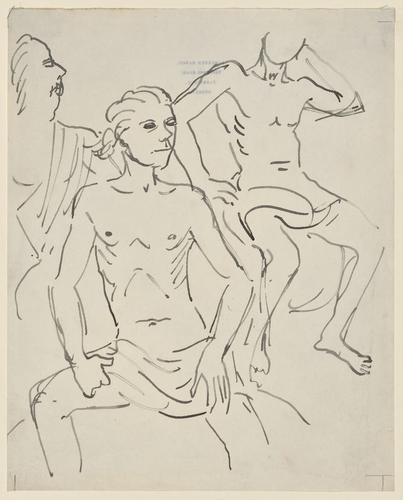 Three Seated Men