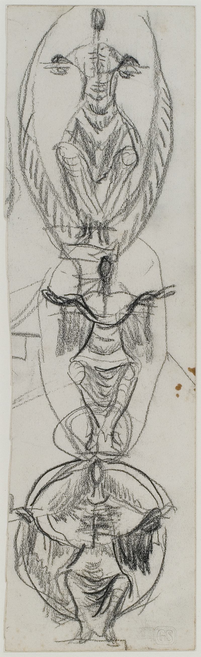 Three Studies of Central Figure