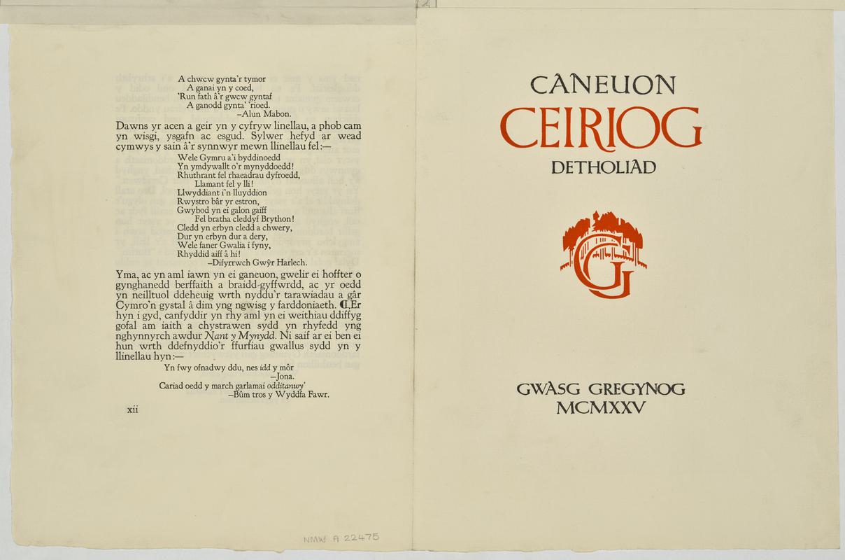 Caneuon Ceiriog detholiad