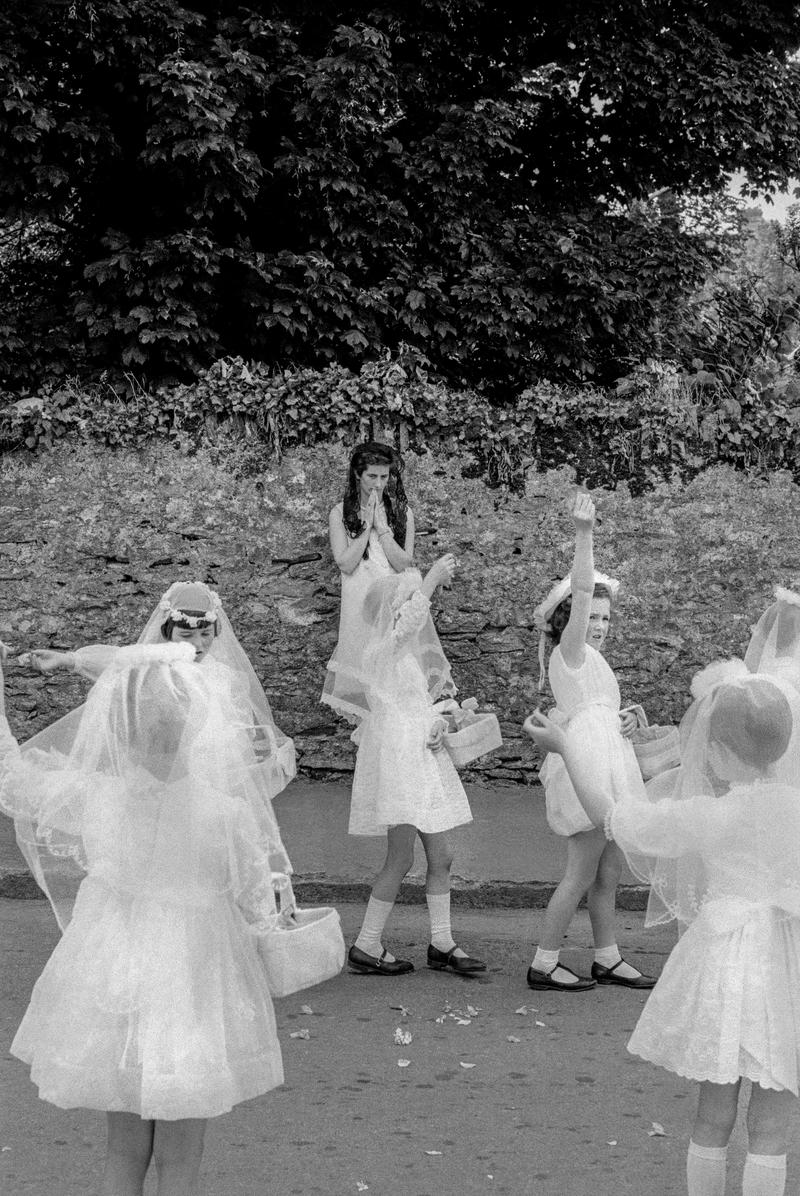 IRELAND. Kenmare. County Kerry. Gathering for the Confirmation Service parade. 1968.