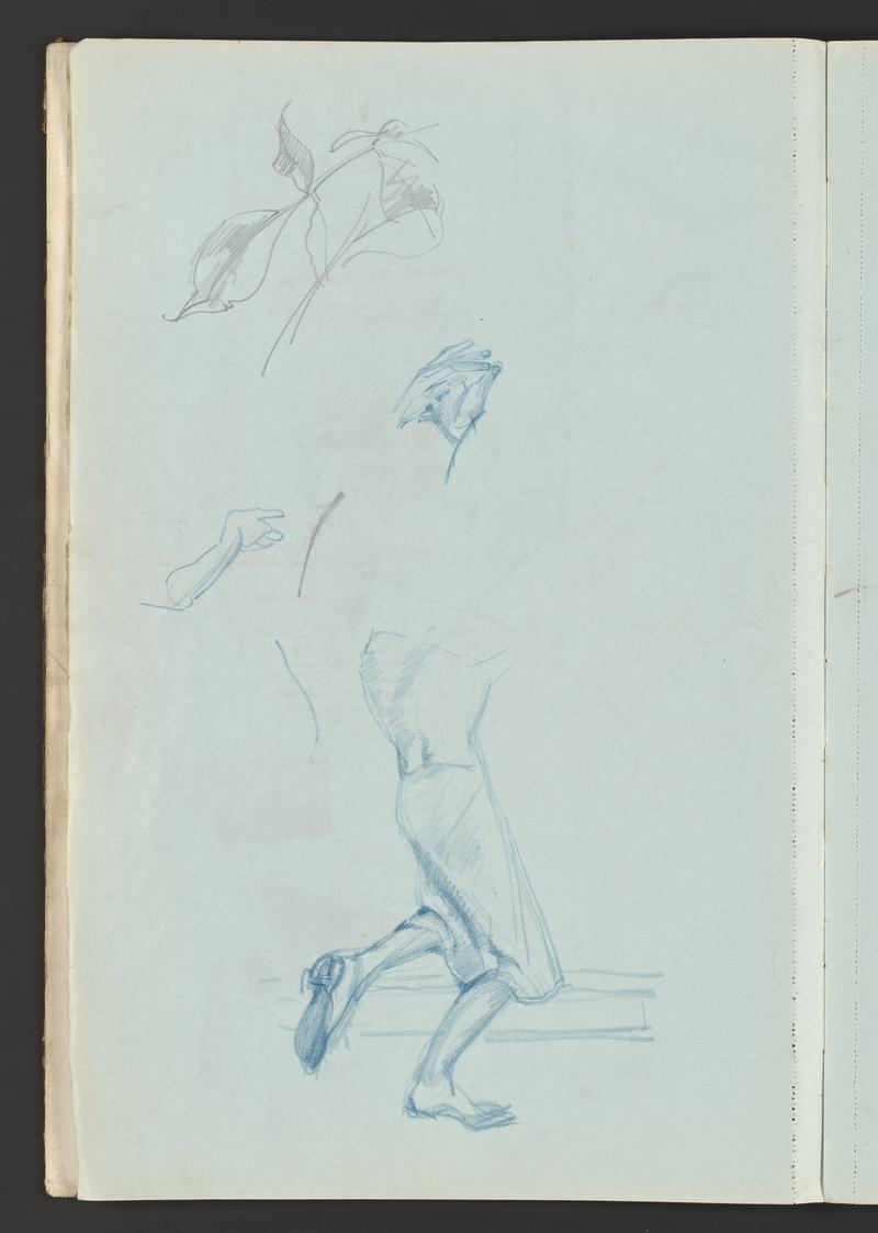 Sketchbook: WAX XD (Flatholm); Nan with Susan, Florence Stoate, Hal & Rookery, cats
