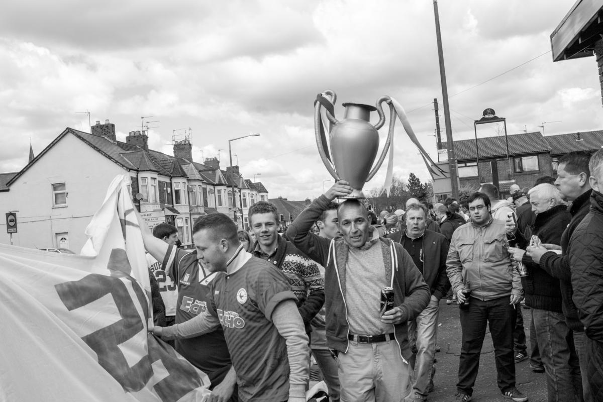 GB. WALES. Cardiff. Celebrations of Cardif FC promotion to the Priemiership. 2013.