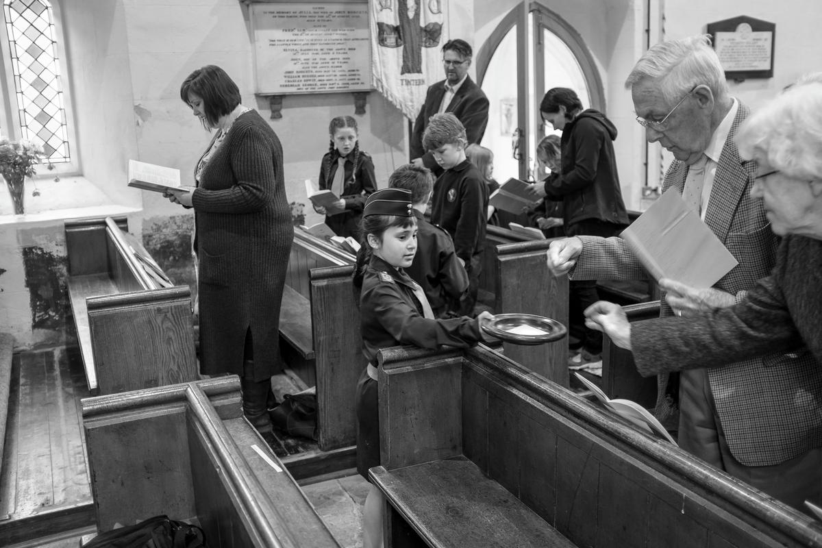 GB. WALES. Tintern. Dedication of new Church Lads' & Church Girls' Brigade colours. 2015.