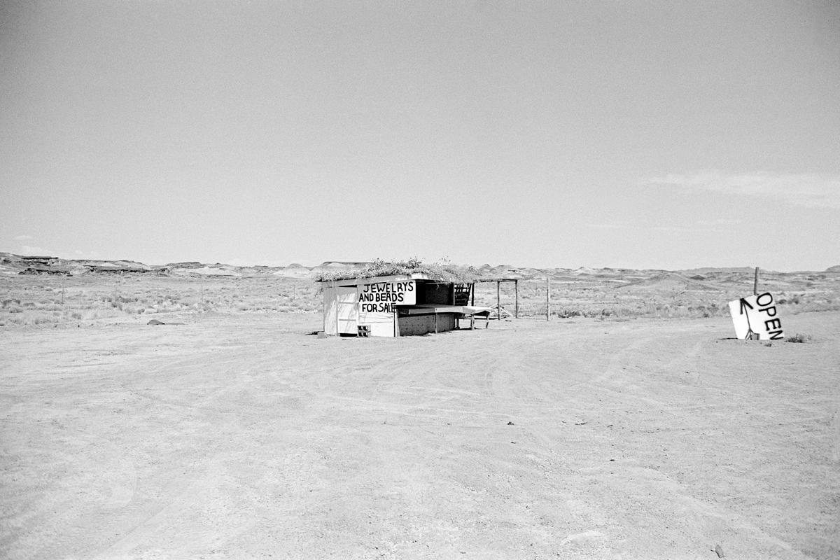 USA. ARIZONA. Painted Desert. Navajo Jewellery for sale. 1980.