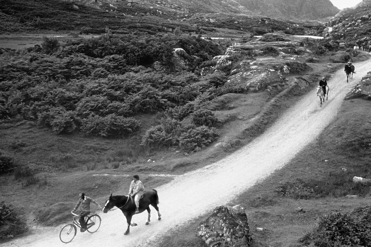 IRELAND. Killarney. Visually the most Irish part of Ireland. You can hire a pony for a day. A beautiful ride is through the Gap of Dunloe, a couple of hours ride is like going back into history of a hundred years ago. 1984.