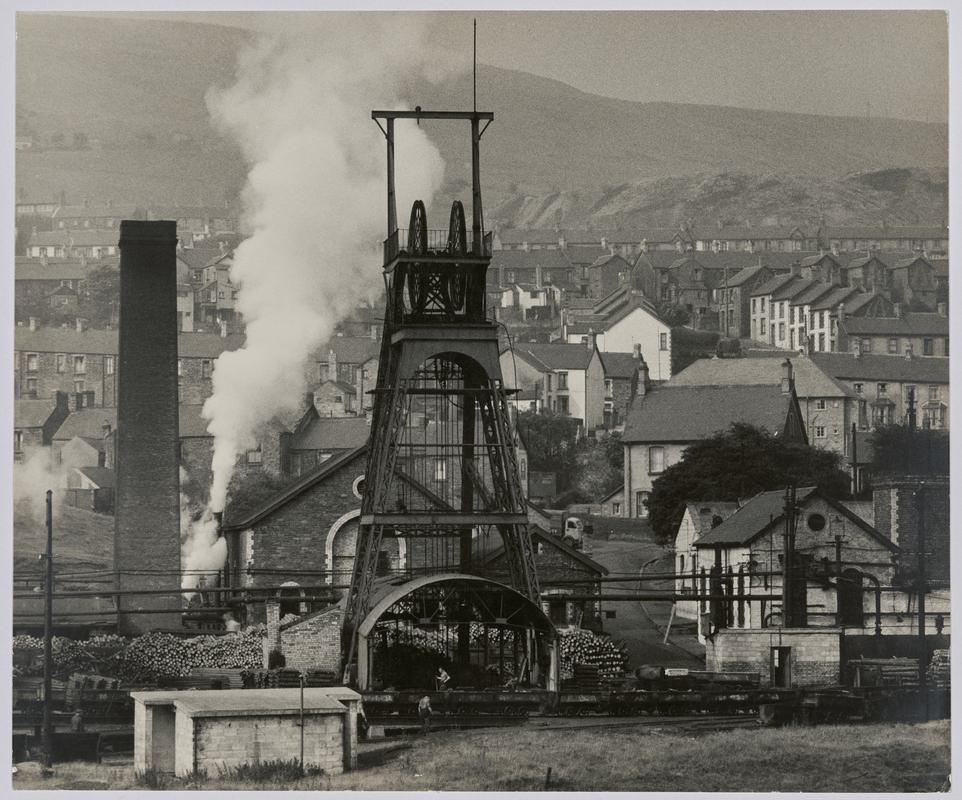 "South Wales, Rhondda, 1955" - Photograph of colliery, South Wales