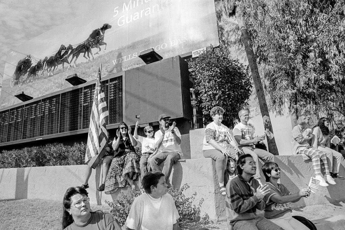 USA. ARIZONA. Veterans Day Parade.  Central Phoenix, Arizona. A celebration to honour the nation's veterans. Veterans Day Parade. Spectators. 1997