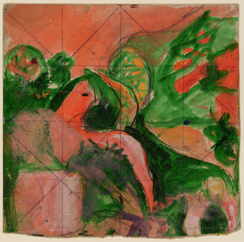 Landscape, red and green