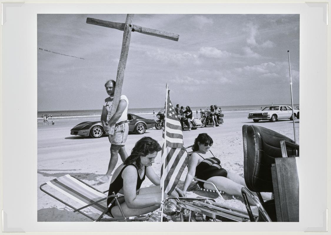 50th anniversary (app. 400.000 bikers in a small town) of the bike week. Biker belong to a religious group named "The Son of God". Daytona Beach, USA.