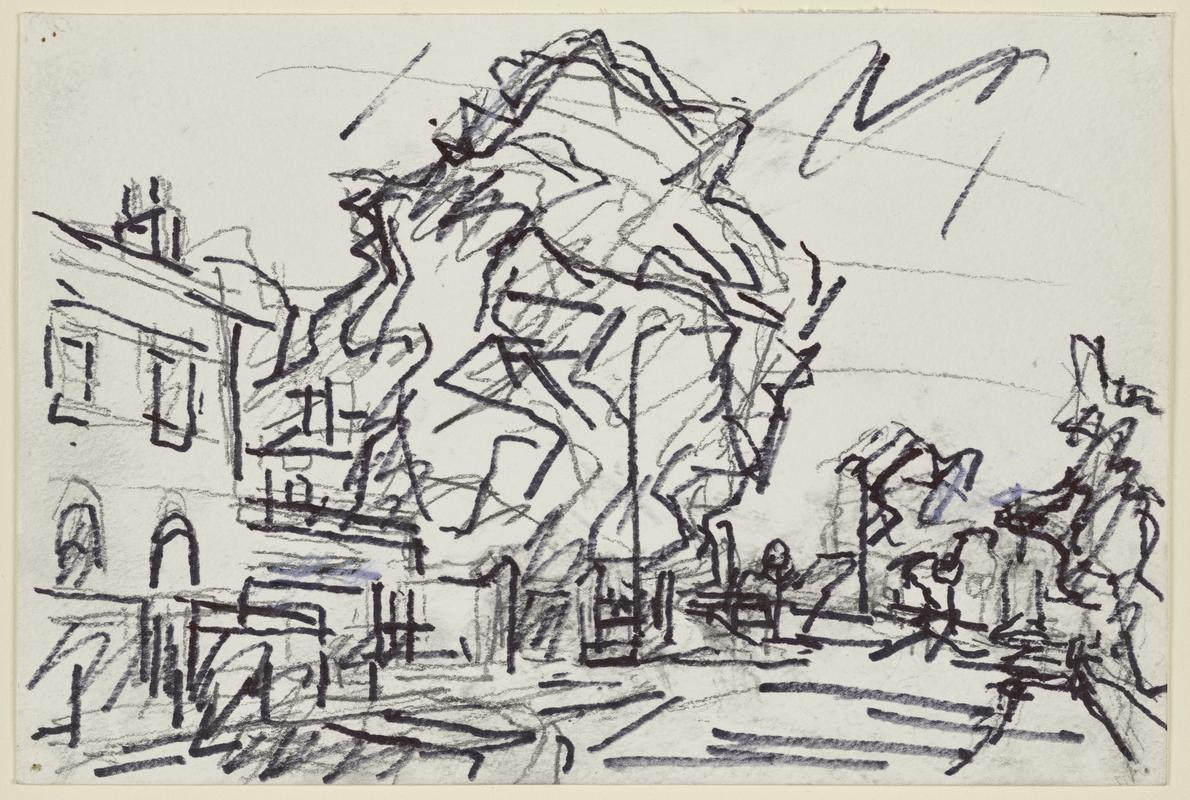 Study for 'Park Village East, Winter'