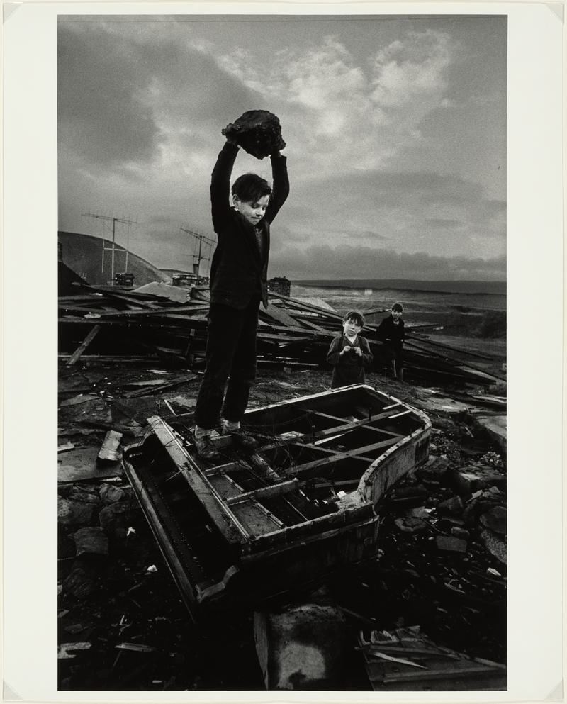 Boy Destroying Piano, Wales, 1961