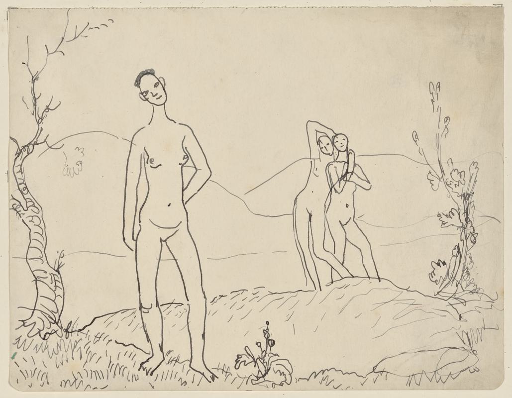 Three Female Nudes in a Landscape