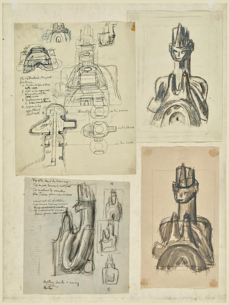 Study for "The Cathedral" - 4 x works