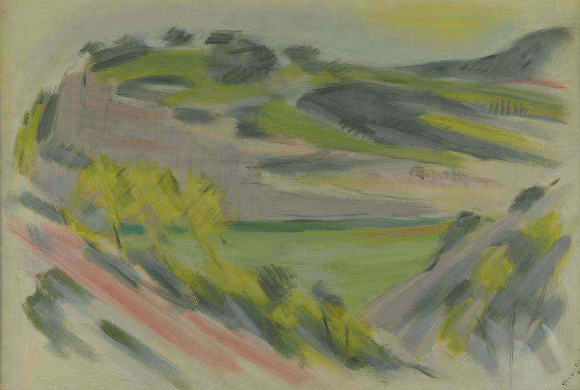 Lake among hills