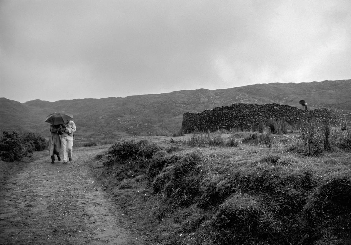 IRELAND. Ring of Kerry, Kenmare Bay.  Staigue Fort. The largest and finest Ring Fort in Ireland. Walls up to 18 ft high. Possibly of the Celtic period. 1984.