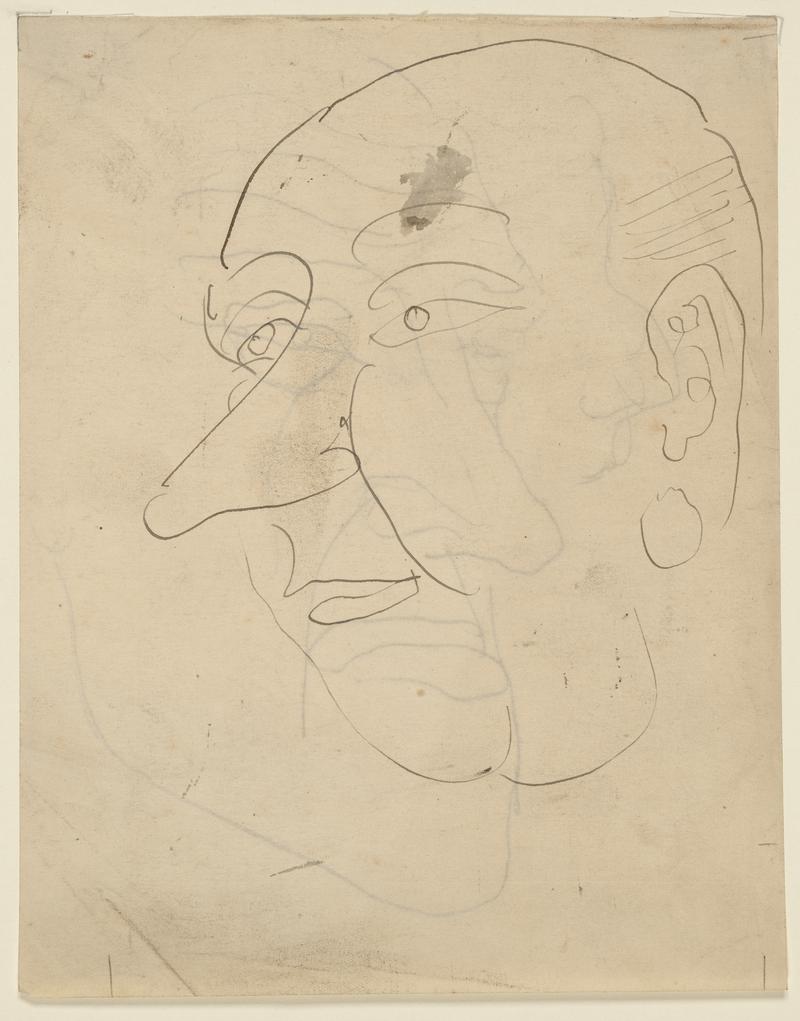 Caricature Sketch of a Man's Head