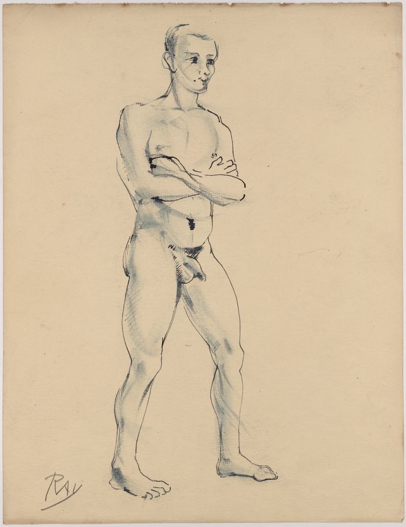 Male nude, standing