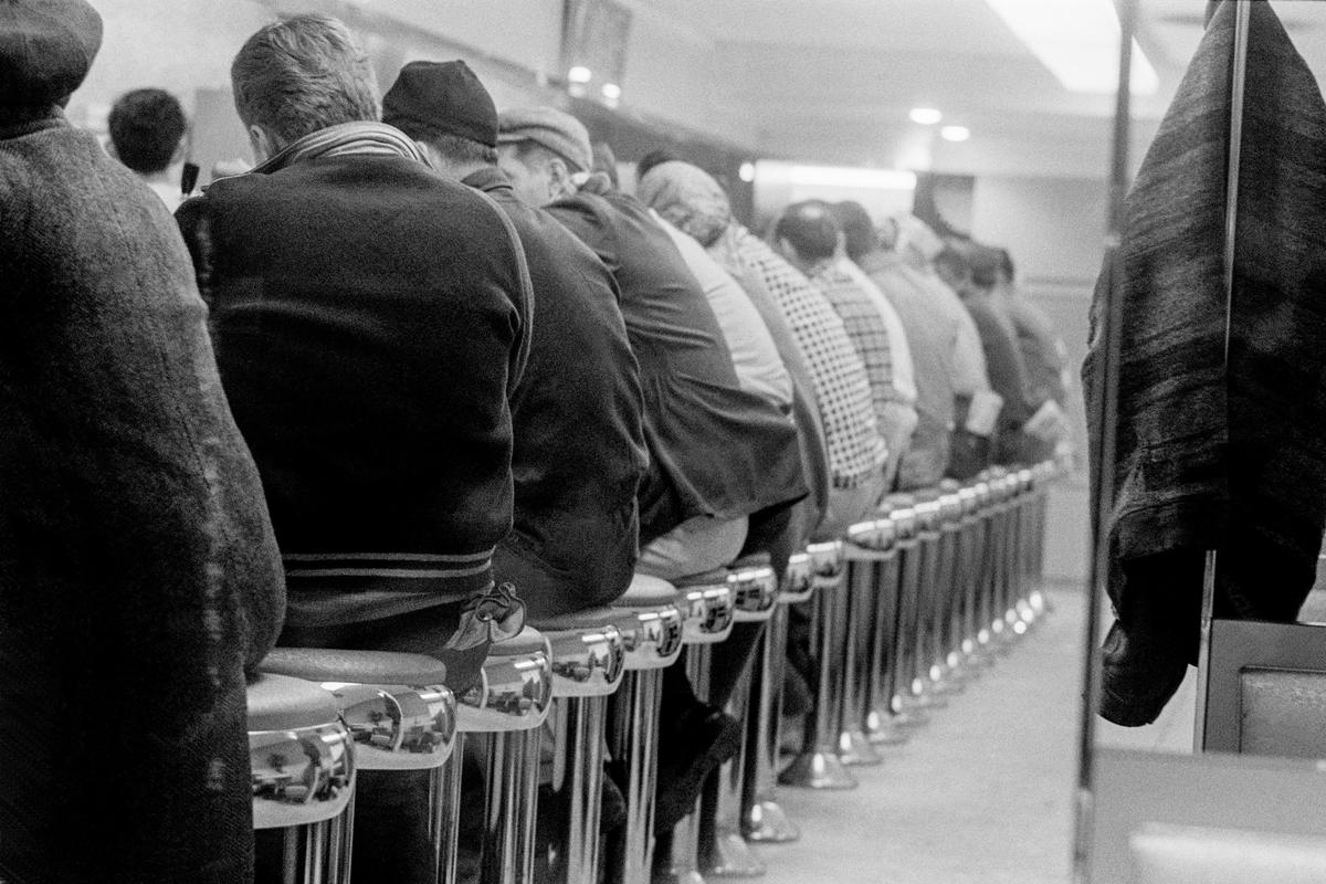 USA. NEW YORK. American early morning diner. 1962