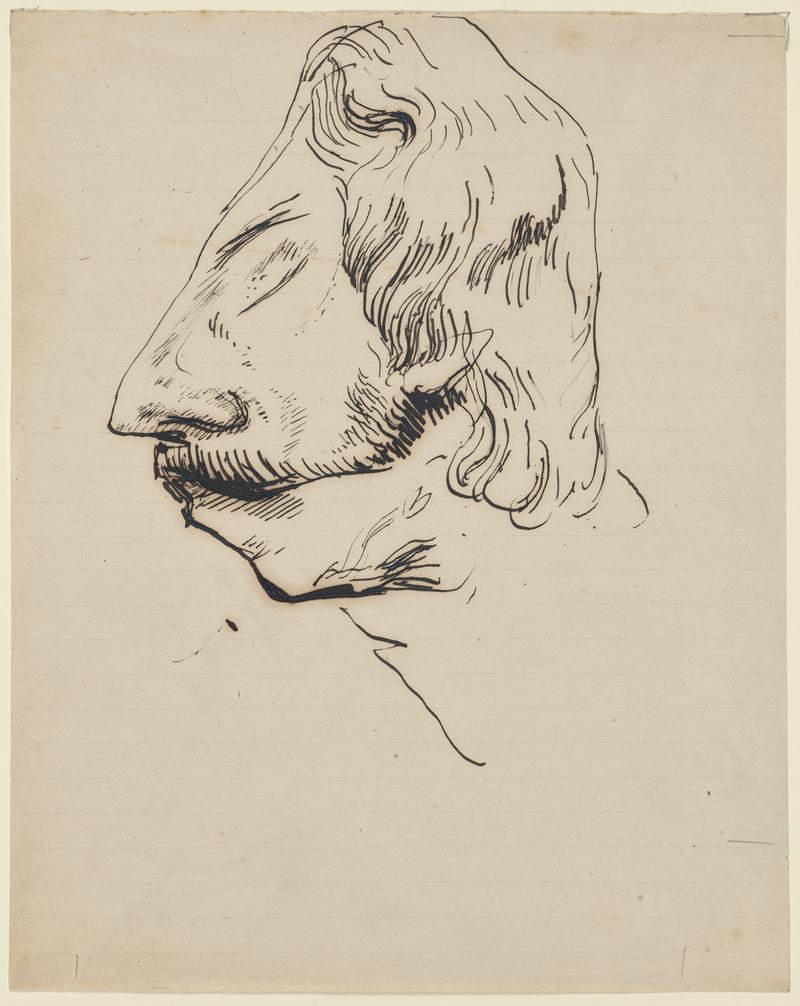 Caricature Sketch of a Man's Head