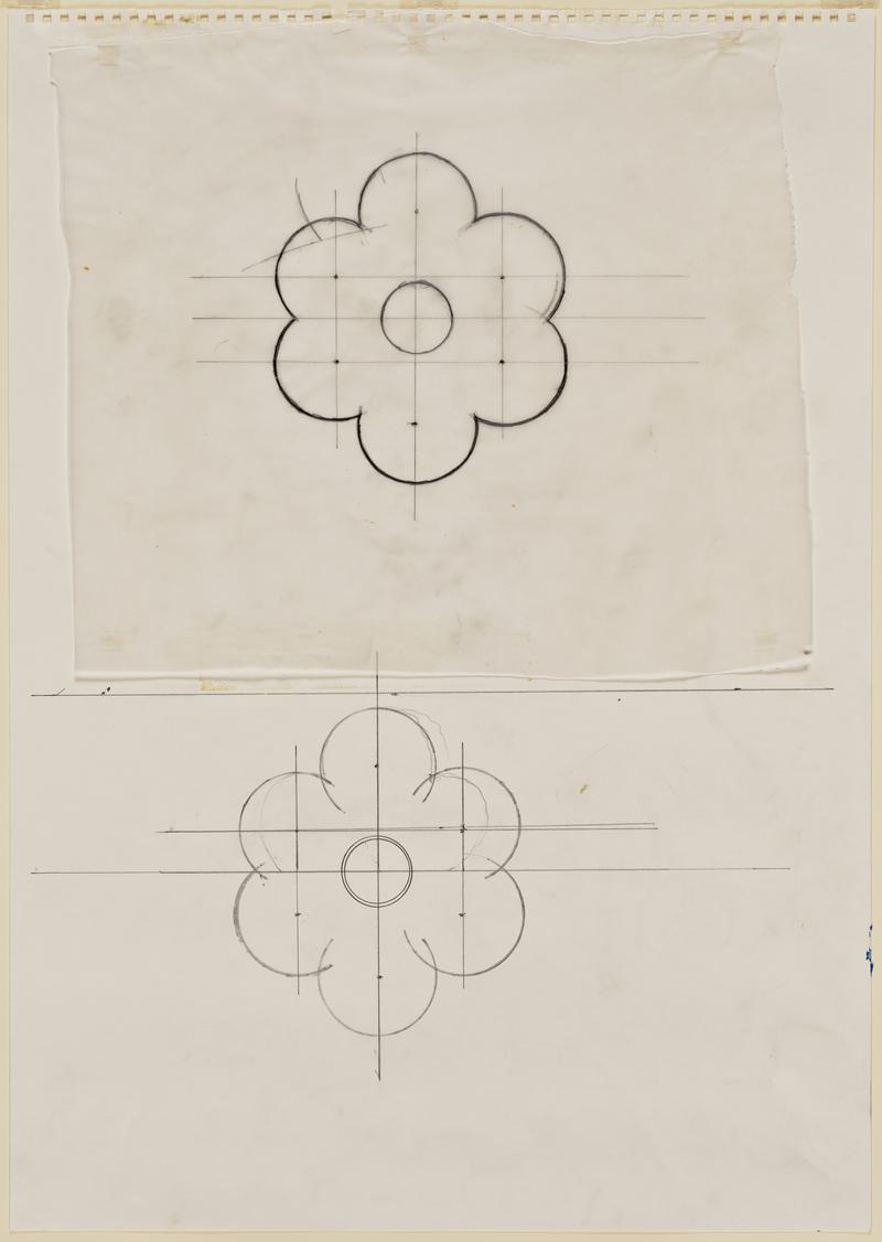 Rotunda Well Designs - tracing of flower