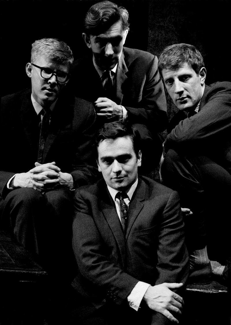 GB. ENGLAND. London. Beyond the Fringe was a British comedy stage revue written and performed by Peter Cook, Dudley Moore, Alan Bennett, and Jonathan Miller. It played in London's West End and then on New York's Broadway in the early 1960s. Hugely successful, it is widely regarded as seminal to the rise of satirical comedy in 1960s. 1961.
