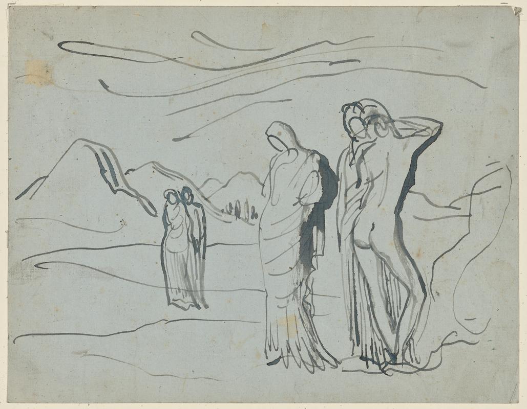 Five Women in a Mountainous Landscape