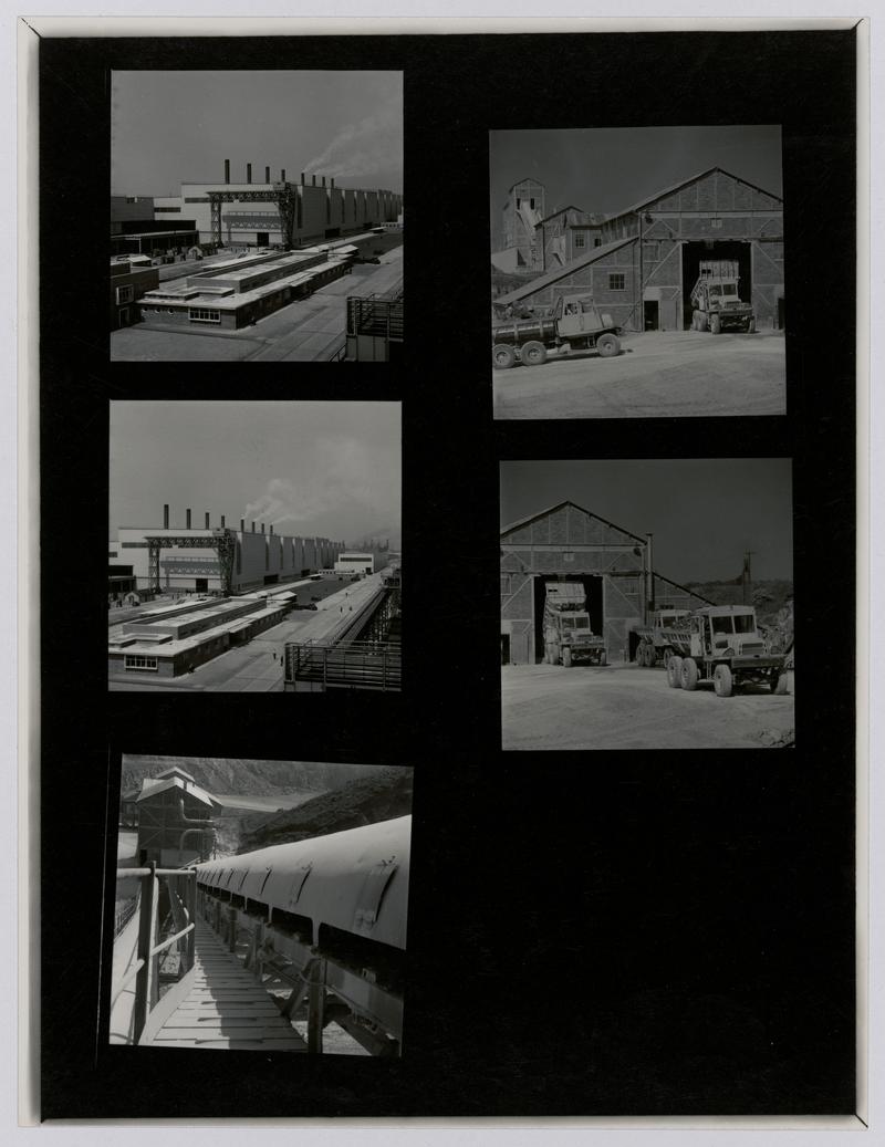 Printed Contact Sheet of Medium Format (60mm x 60mm - 120 Film) Negatives. Photographs of steelworks and South Wales