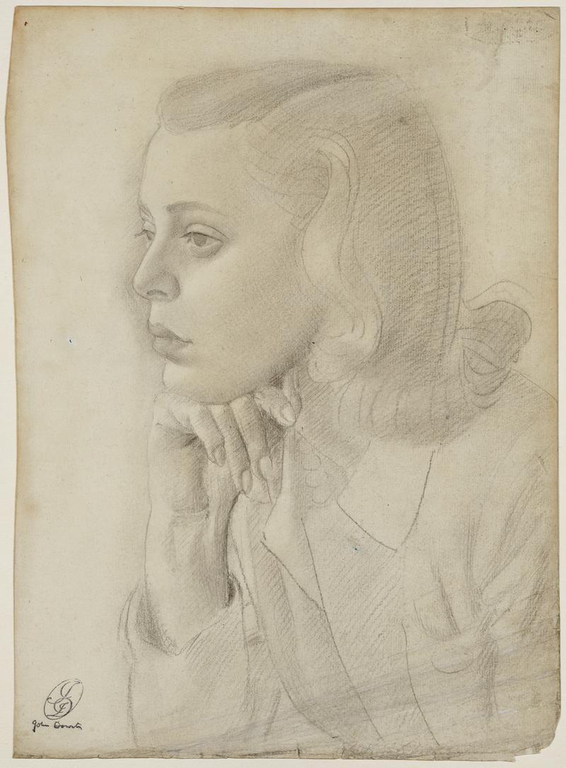 Woman in a Green Jacket; A Study