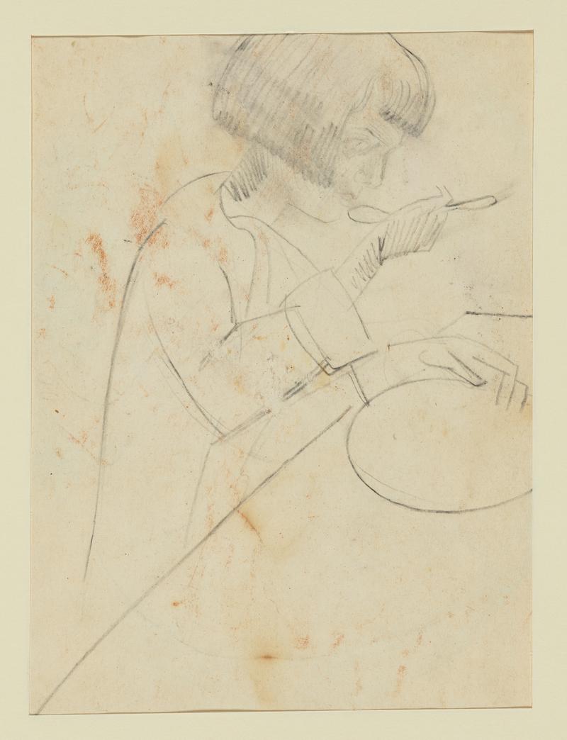 Nude with flowing hair